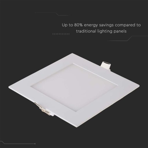 V-TAC Süllyeszthető négyzet alakú PRÉMIUM MINI LED panel 12W 3000K - 214866