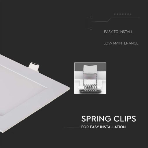 V-TAC Süllyeszthető négyzet alakú PRÉMIUM MINI LED panel 12W 3000K - 214866