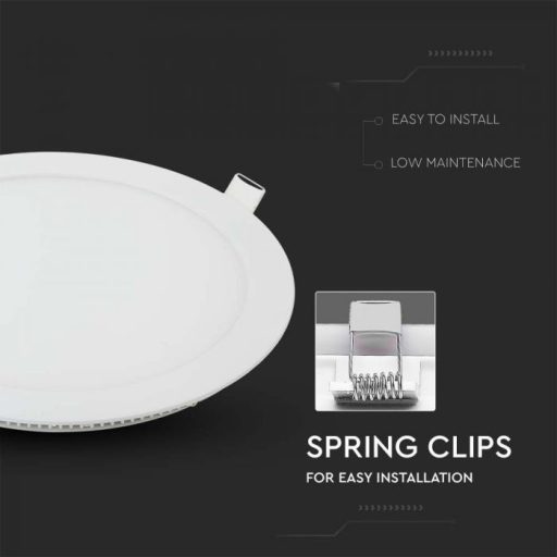 V-TAC Süllyeszthető kör alakú PRÉMIUM MINI LED panel 24W 3000K - 214872