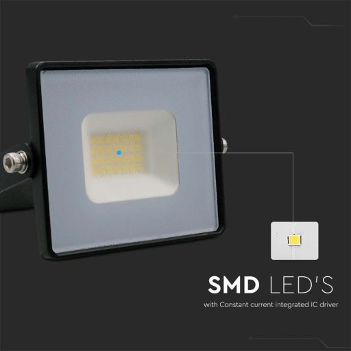 V-TAC 20W LED reflektor E-széria 110° 3000K fekete házas - 215946