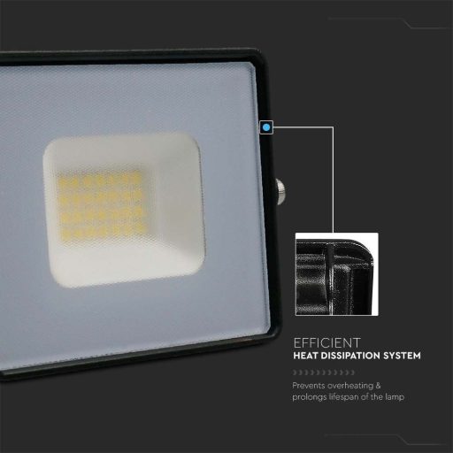 V-TAC 20W LED reflektor E-széria 110° 3000K fekete házas - 215946