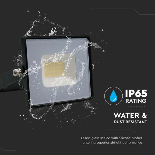 V-TAC 20W LED reflektor E-széria 110° 3000K fekete házas - 215946