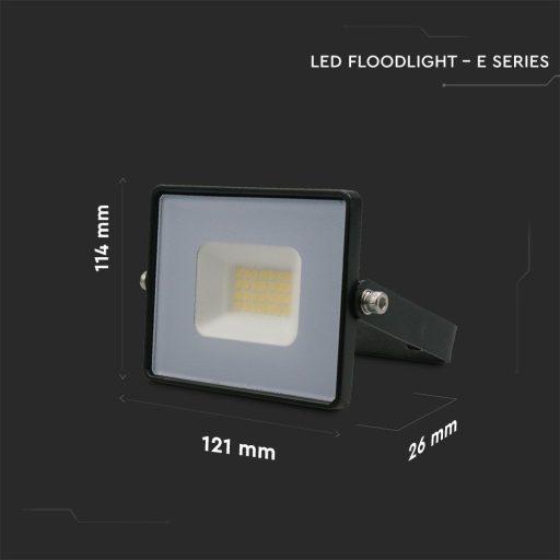 V-TAC 20W LED reflektor E-széria 110° 6500K fekete házas - 215948