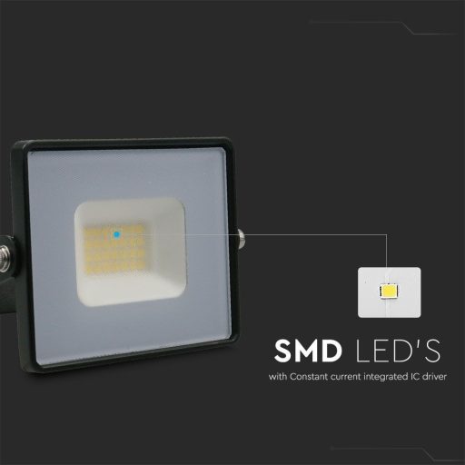 V-TAC 20W LED reflektor E-széria 110° 6500K fekete házas - 215948