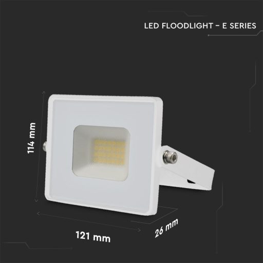 V-TAC 20W LED reflektor E-széria 110° 3000K fehér házas - 215949