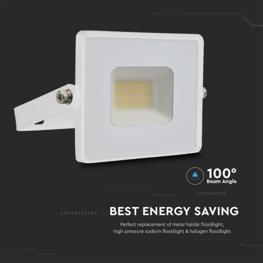 V-TAC 20W LED reflektor E-széria 110° 6500K fehér házas - 215951