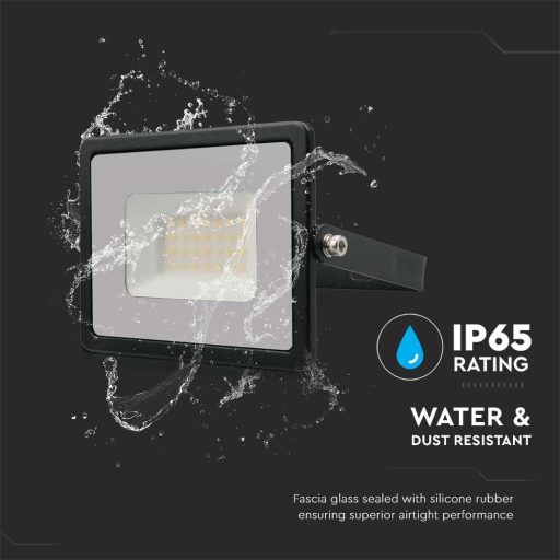 V-TAC 30W LED reflektor E-széria 110° 3000K fekete házas - 215952