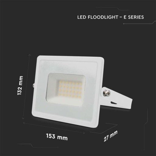 V-TAC 30W LED reflektor E-széria 110° 3000K fehér házas - 215955