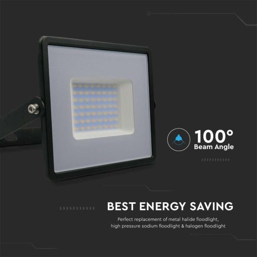 V-TAC 50W LED reflektor E-széria 110° 4000K fekete házas - 215959 Akciós