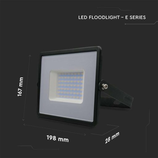 V-TAC 50W LED reflektor E-széria 110° 6500K fekete házas - 215960 Akciós