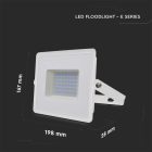V-TAC 50W LED reflektor E-széria 110° 3000K fehér házas - 215961