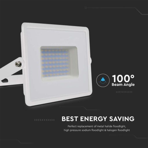 V-TAC 50W LED reflektor E-széria 110° 4000K fehér házas - 215962