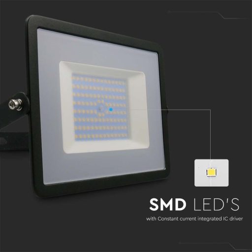 V-TAC 100W LED reflektor E-széria 110° 3000K fekete házas - 215964