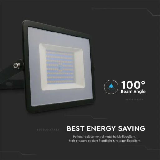 V-TAC 100W LED reflektor E-széria 110° 4000K fekete házas - 215965 Akciós