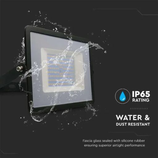 V-TAC 100W LED reflektor E-széria 110° 6500K fekete házas - 215966