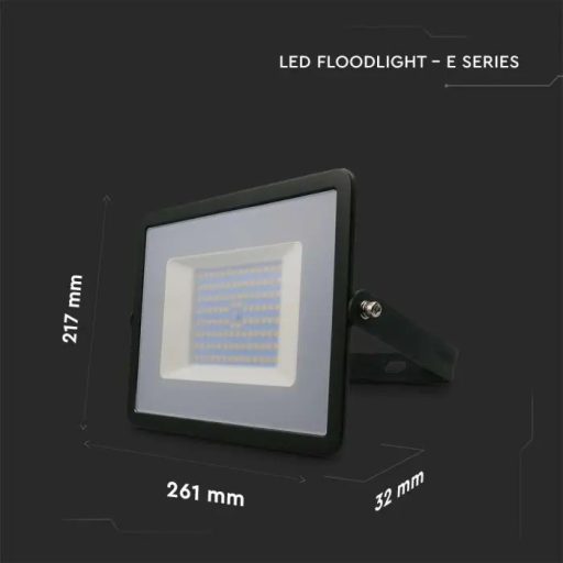 V-TAC 100W LED reflektor E-széria 110° 6500K fekete házas - 215966