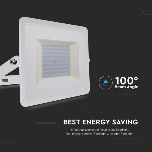 V-TAC 100W LED reflektor E-széria 110° 3000K fehér házas - 215967