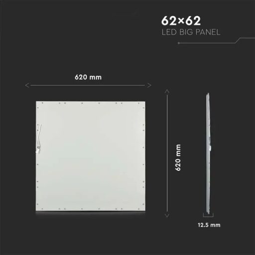 V-TAC LED panel UGR tápegységgel 36W 620 x 620 mm 4000K - 2162176