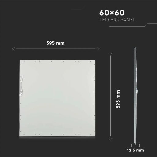 V-TAC LED panel 29W 120lm/W 600 x 600 mm 3000K  - 2162406