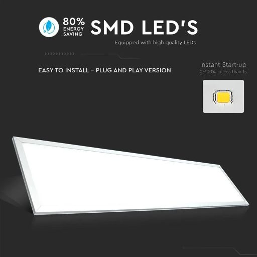 V-TAC LED panel 29W 120lm/W 1200 x 300 mm 3000K  - 216256