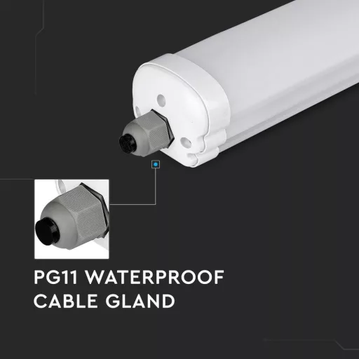 V-TAC 36W Vízálló sorolható LED armatúra 120 cm 120° 6400K IP65 - 216284