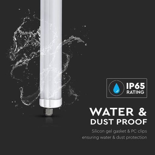 V-TAC 36W Vízálló sorolható LED armatúra 120 cm 120° 4000K IP65 - 216285 Akciós