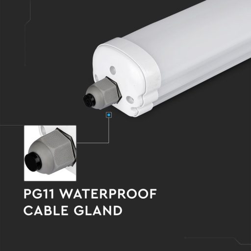 V-TAC 36W Vízálló sorolható LED armatúra 120 cm 120° 4000K IP65 - 216285 Akciós
