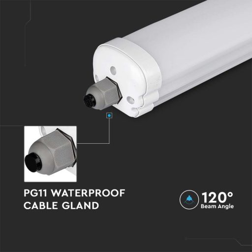 V-TAC 48W Vízálló sorolható LED armatúra 150 cm 120° 4000K IP65 - 216287 Akciós