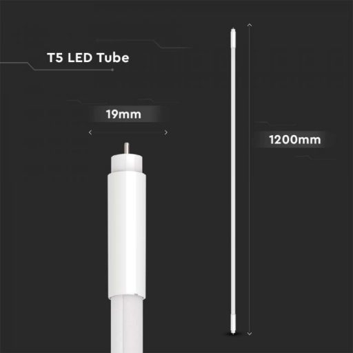 V-TAC 16W LED üveg fénycső T5 G5 120 cm 160° 4000K - 216320