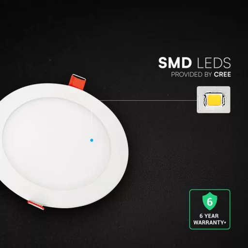 V-TAC VÉKONY Süllyeszthető kör alakú MINI LED panel 22W CCT 3in1 (Cree Chip) - 2164236