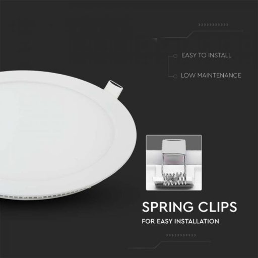 V-TAC Süllyeszthető kör alakú PRÉMIUM MINI LED panel 22W 4000K - 216423