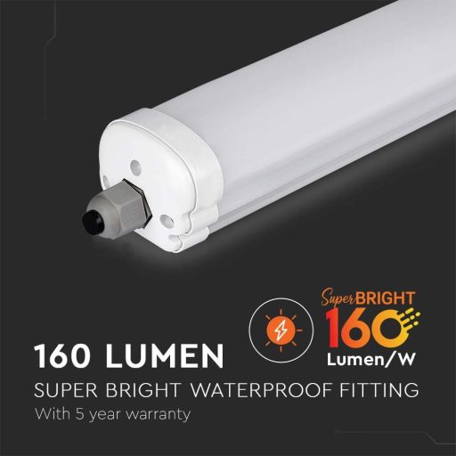 V-TAC 32W Vízálló LED armatúra 150 cm 120° 160lm/W 6400K IP65 - 216484
