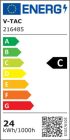 V-TAC 24W Vízálló sorolható LED armatúra 120 cm 120° 4000K IP65 160lm/w - 216485