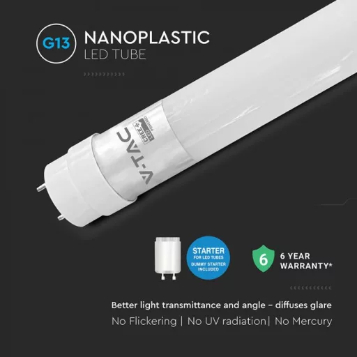V-TAC 9W LED FÉNYCSŐ T8 G13 60 CM 160° 4000K (Cree Chip) FORGATHATÓ - 216516