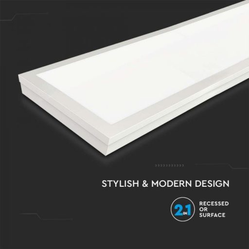 V-TAC Falon kívüli és süllyeszthető LED panel 40W 110lm/W 1200 x 300 mm 6500K  - 216626