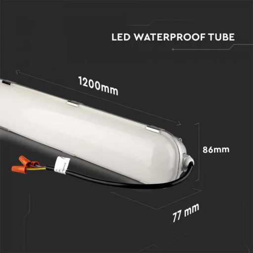 V-TAC 60W Vízálló LED armatúra 120 cm 120lm/W 120° 6500K (Samsung Chip) IP65 - 21679