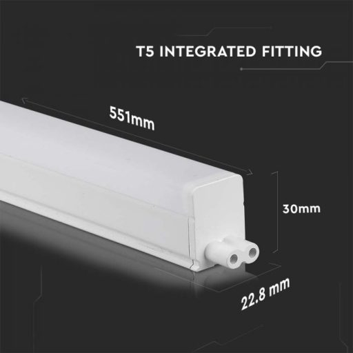V-TAC LED Bútorvilágító kapcsolóval T5 7W 60cm Samsung chip 6500K - 21694