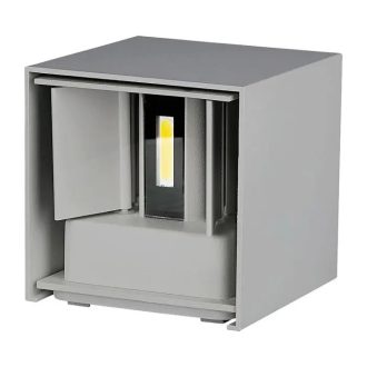   V-TAC 5W led fali lámpatest szögletes, szürke 3000K - IP65 - 217080