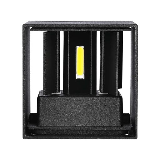 V-TAC 5W led fali lámpatest szögletes, fekete 4000K - IP65 - 217087