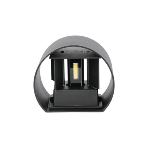 V-TAC 5W led fali lámpatest kerek, fekete 4000K - IP65 - 217090
