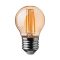 V-TAC Borostyán LED izzó filament COG  E27 G45 4W 2200K gömb - 217100