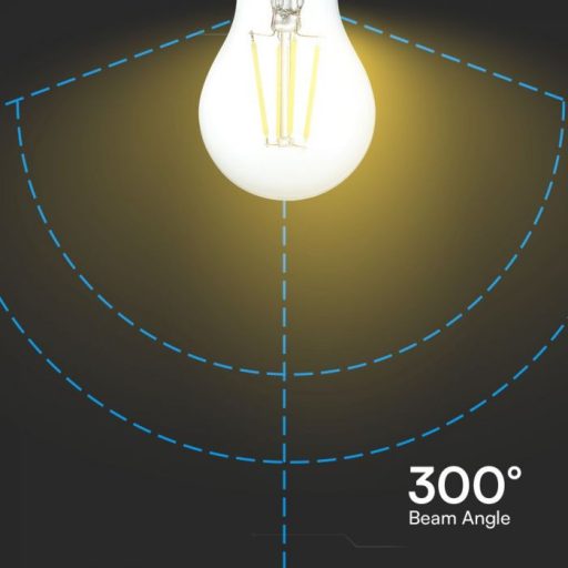 V-TAC Átlátszó LED izzó filament COG  E27 A60 4W 6500K gömb - 217120