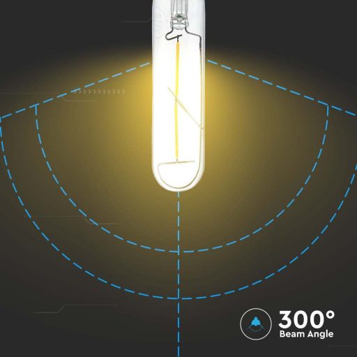 V-TAC Átlátszó LED izzó filament COG  E27 T30 2W 3000K - 217251