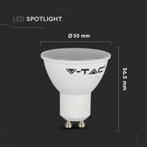 V-TAC LED spotlámpa  csomag (3 db) GU10 4.5W 100° 3000K  - 217269