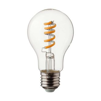   V-TAC Átlátszó LED izzó filament COG  E27 A60 4W 3000K gömb - 217336