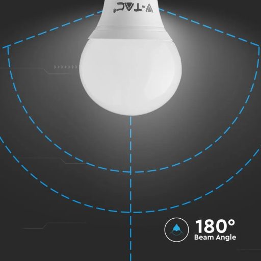 V-TAC LED izzó  csomag (3 db) E14 P45 4.5W 180° 3000K kisgömb - 217357