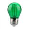 V-TAC LED izzó filament COG  E27 G45 2W zöld kisgömb - 217411