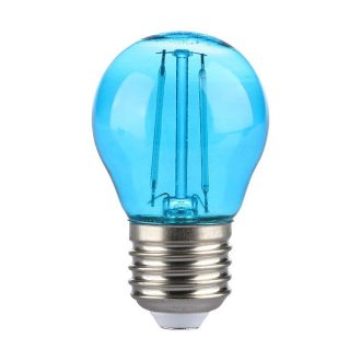   V-TAC LED izzó filament COG  E27 G45 2W kék kisgömb - 217412