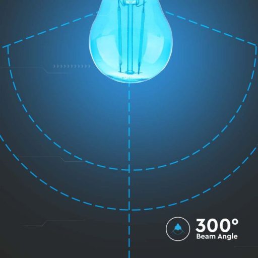V-TAC LED izzó filament COG  E27 G45 2W kék kisgömb - 217412