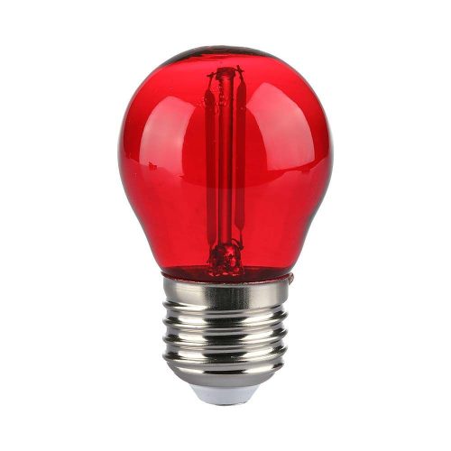 V-TAC LED filament COG lámpa E27 G45 2W piros kisgömb - 217413